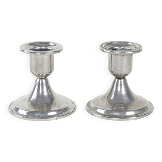 Set of metal candlesticks, Italian design, 1970s, made in Italy