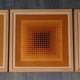 Vintage Optical Art Triptych - Vasarely Style - Frame 30x30cm