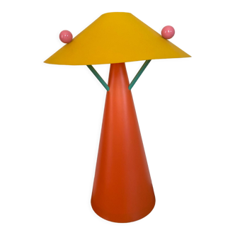 Vintage memphis style lamp in plastic of colors