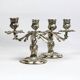 Pair of Christofle candlesticks 19th century – Trianon model silver-plated bronze