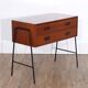 Scandinavian vintage console in teak and metal 1960