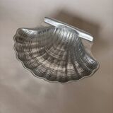 Metal shell dish. Cast metal with hand-crafted detail.