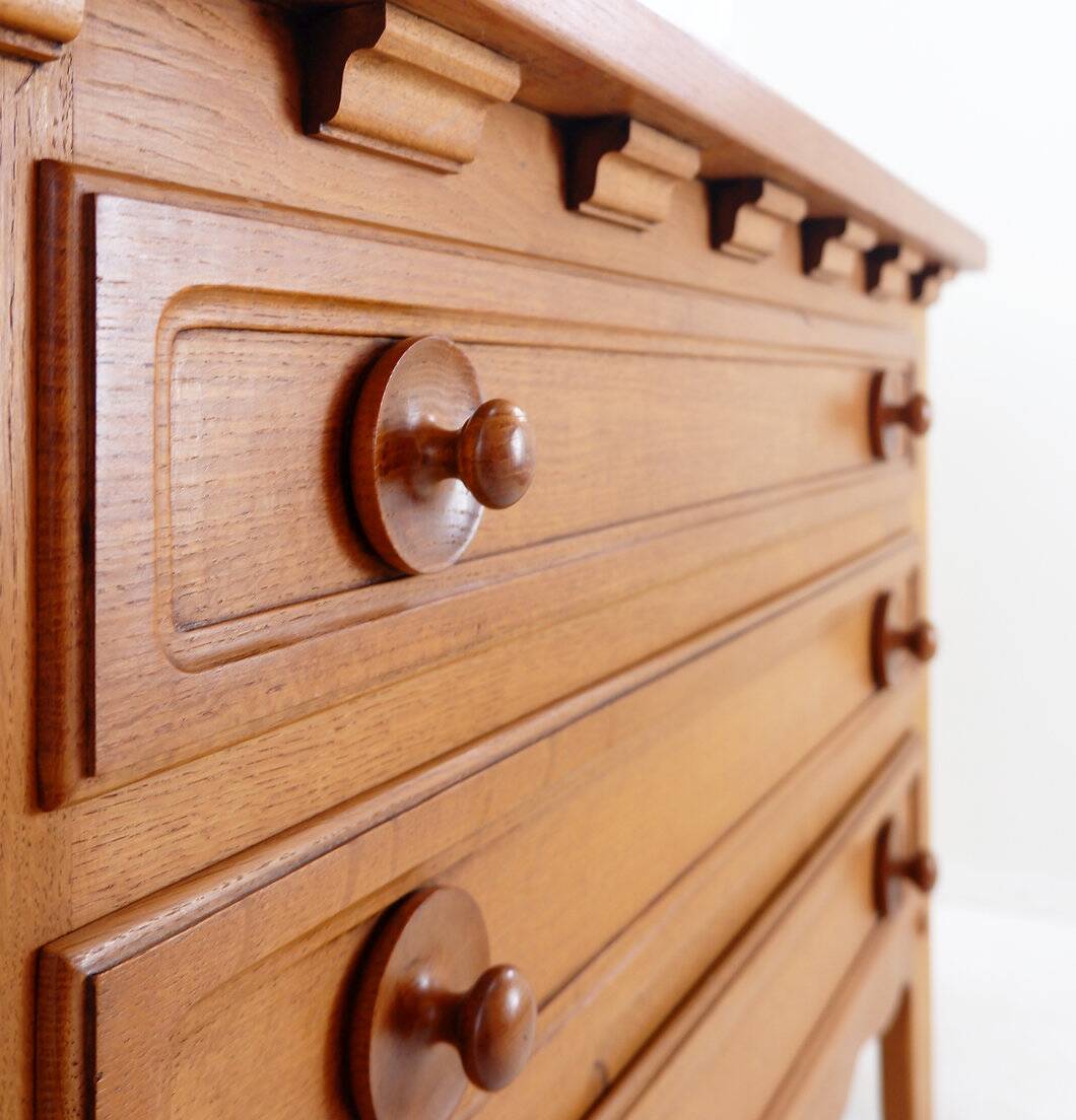 Three-drawer chest of drawers in the style of Guillerme and Chambron - 1960s