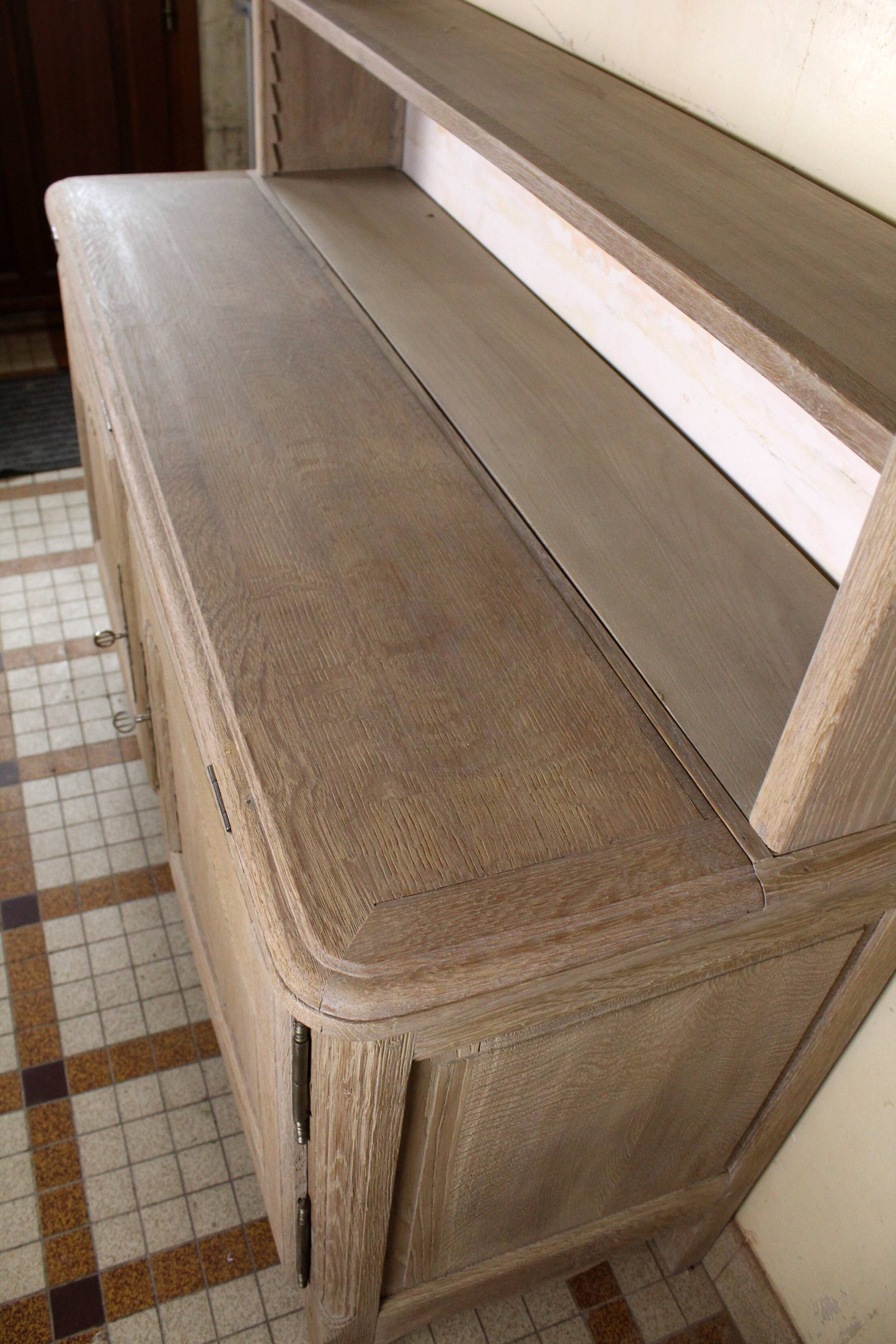 Solid oak patinated sideboard/desk