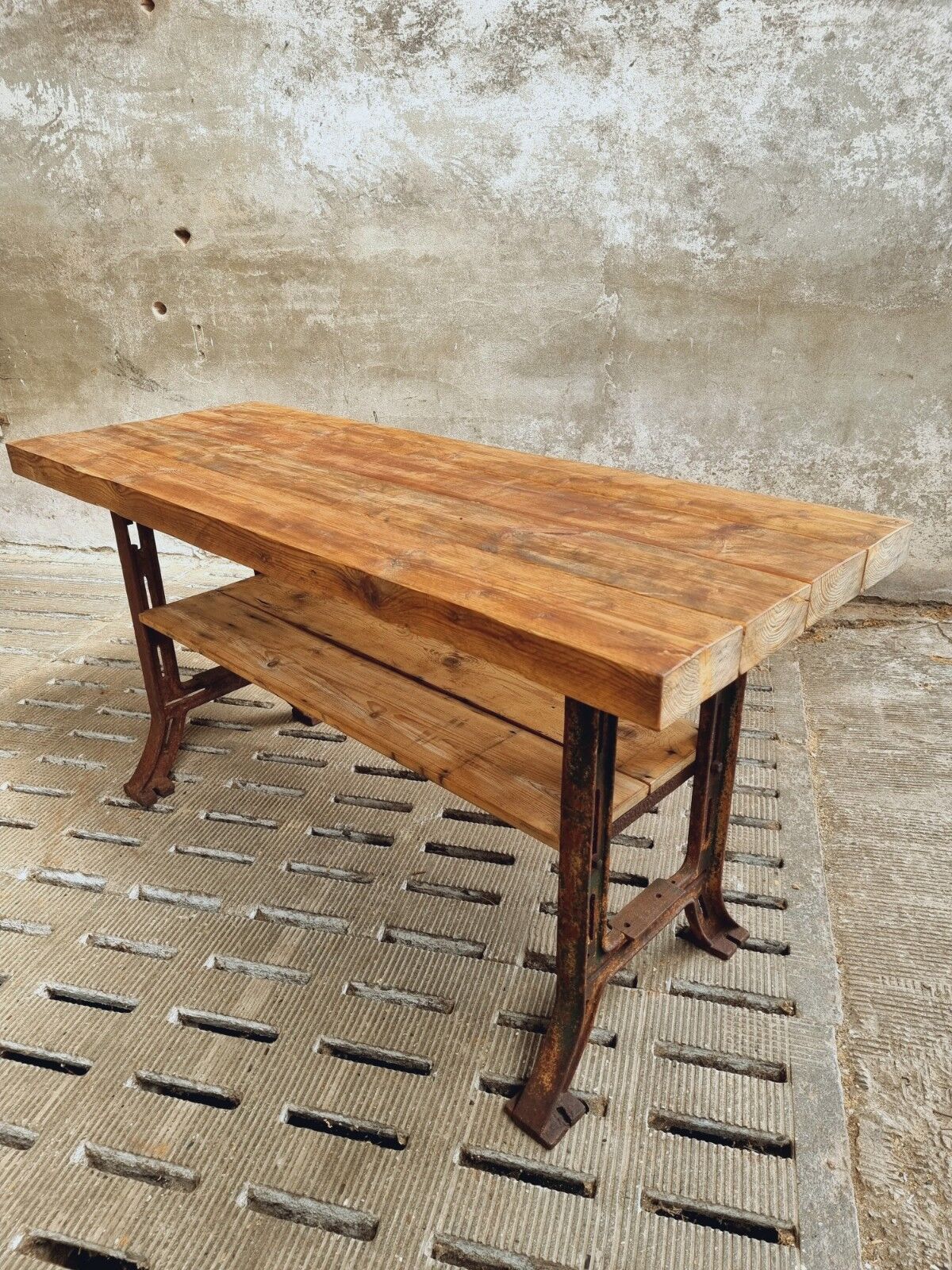 Industrial table side table kitchen island or bathroom furniture