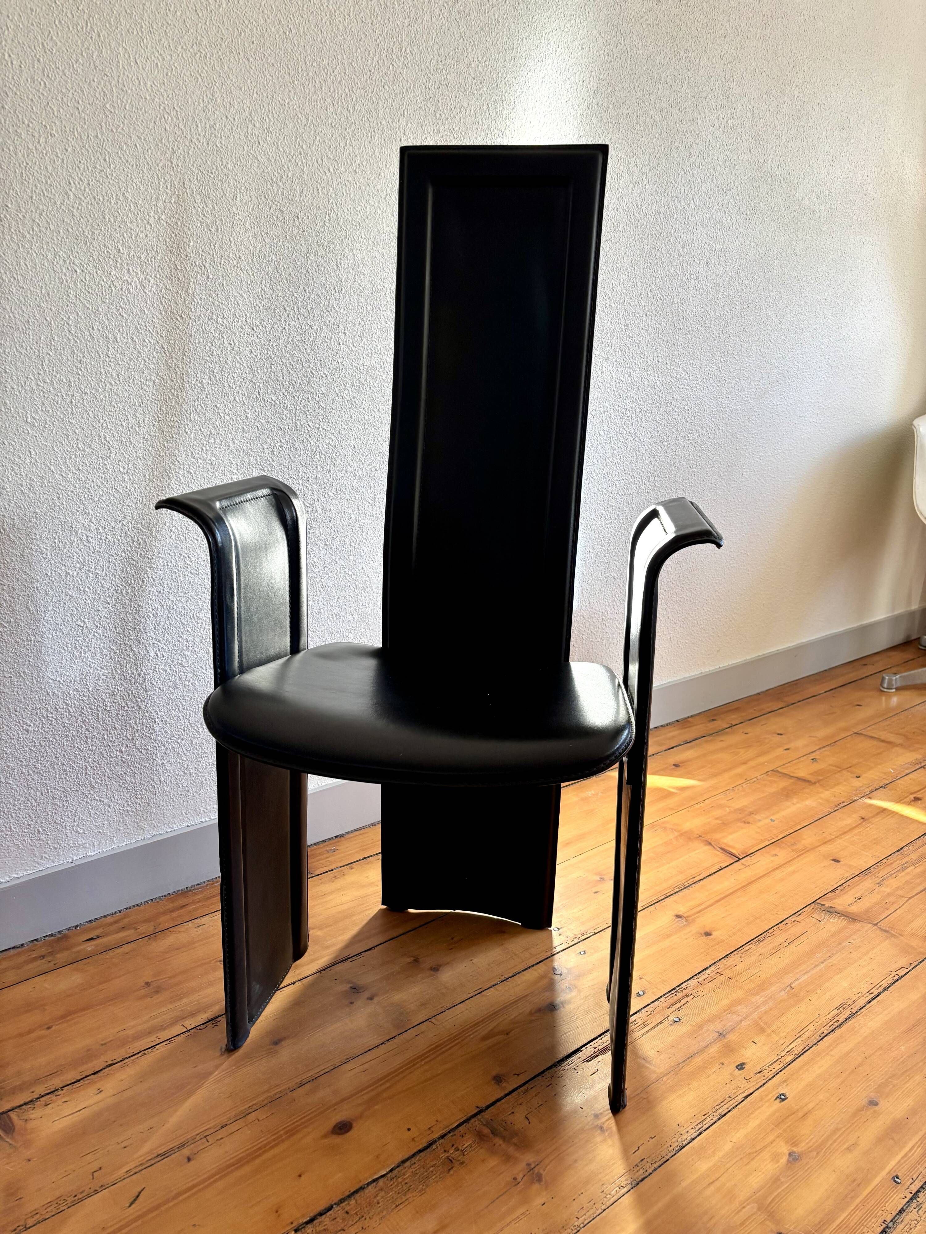 Fauteuil cuir Roche Bobois vintage