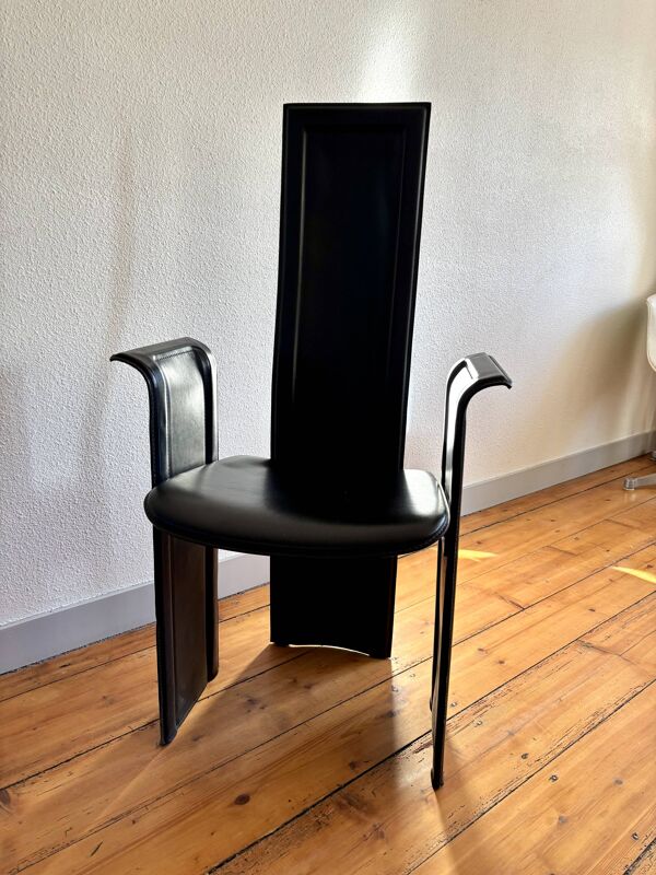 Fauteuil cuir Roche Bobois vintage