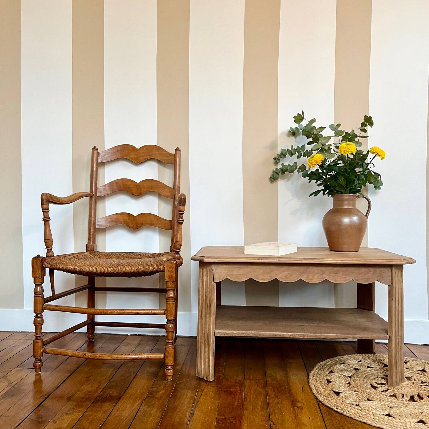 Art Deco oak coffee table