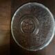Cheese cover cake dish glass molded with relief flower decor