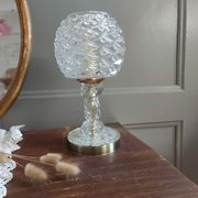 Lampe diamant en verre transparent