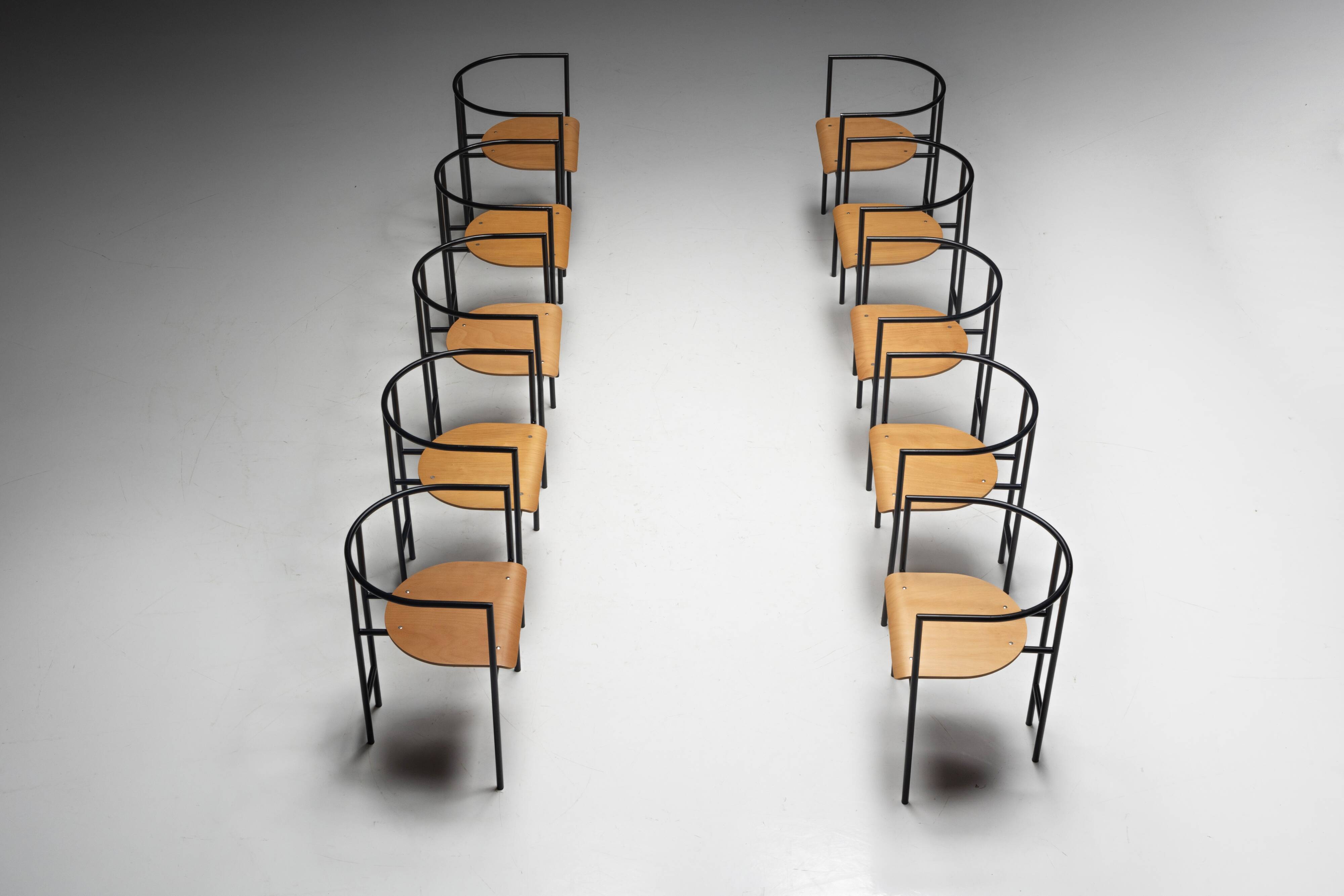 Postmodern "Tokyo" Armchairs by Rodney Kinsman for Bieffeplast, Italy, 1980s