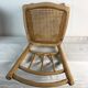 Paire de chaises cannées en bois clair