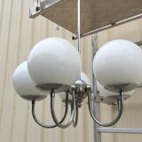 Lustre 5 lights, opaline ball chrome body