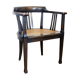 Old chair made of solid wood and caning