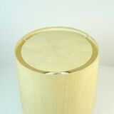 Vintage Pewter and Silk Desk Table Lamp Germany 1960 Minimalist Design