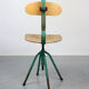 Set of 2 industrial mint green swivel chairs, 1960