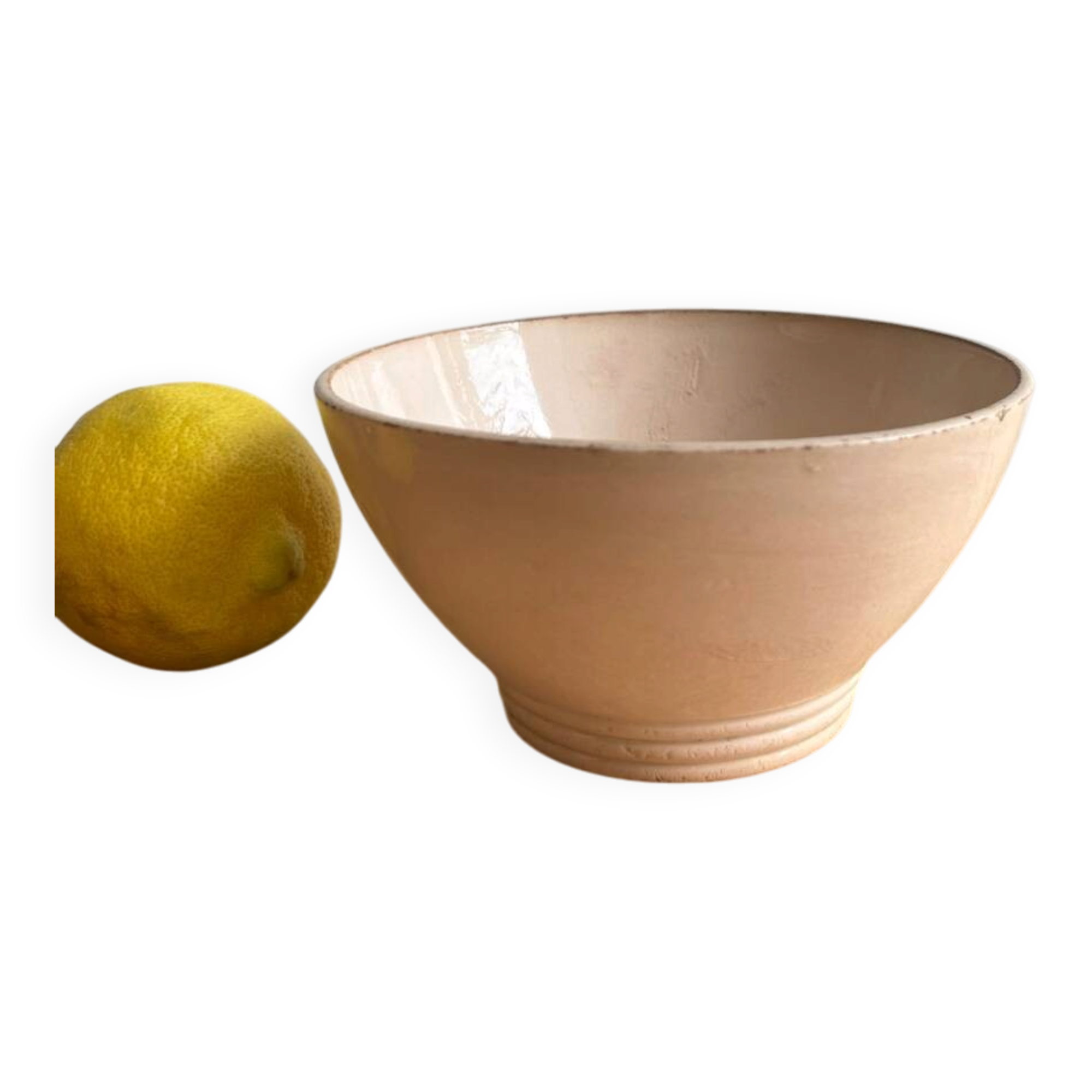 Old earthenware bowl Digoin Sarreguemines