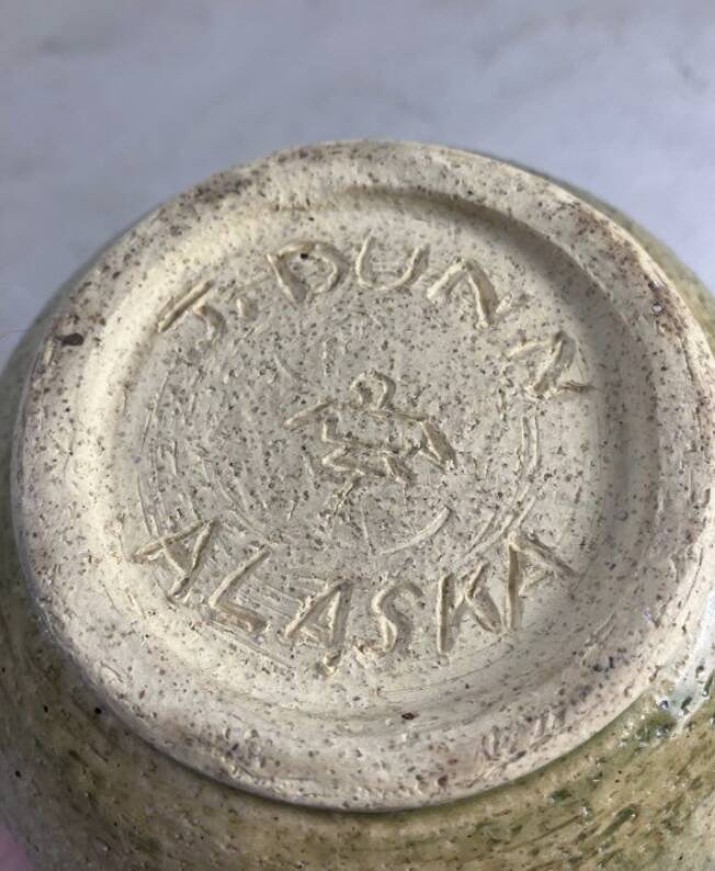 Ceramic soliflore vase, John J Dunn