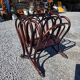 Thonet curved wood magazine rack Art Nouveau