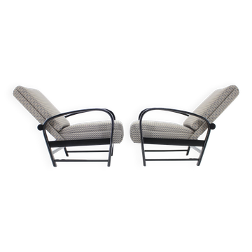 1940s Pair of Kropacek Kozelka Adjustable Armchairs,Czechoslovakia