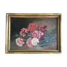 Painting, bouquet of flowers carnations