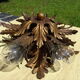 Gold metal leaf ceiling 6 bulbs