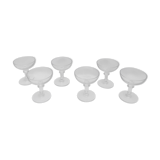 Set of 6 glasses of glass champagne