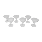 Lot de 6 coupes de champagne en verre