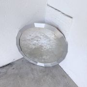 Miroir hexagonal métal brossé 1970
