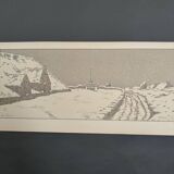 Lithograph by Henri Rivière The Snow
