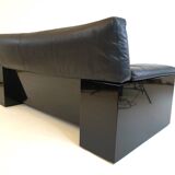 Knoll Brigadier 2 seater leather sofa by Cini Boeri