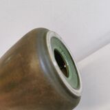 Danish green/brown ceramic table lamp, estimated 1960s.