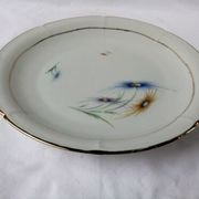 Old dish porcelain of limoges Vierzon gilding vintage flowers table service