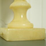 "Tulip" lamp in travertine/cut stone