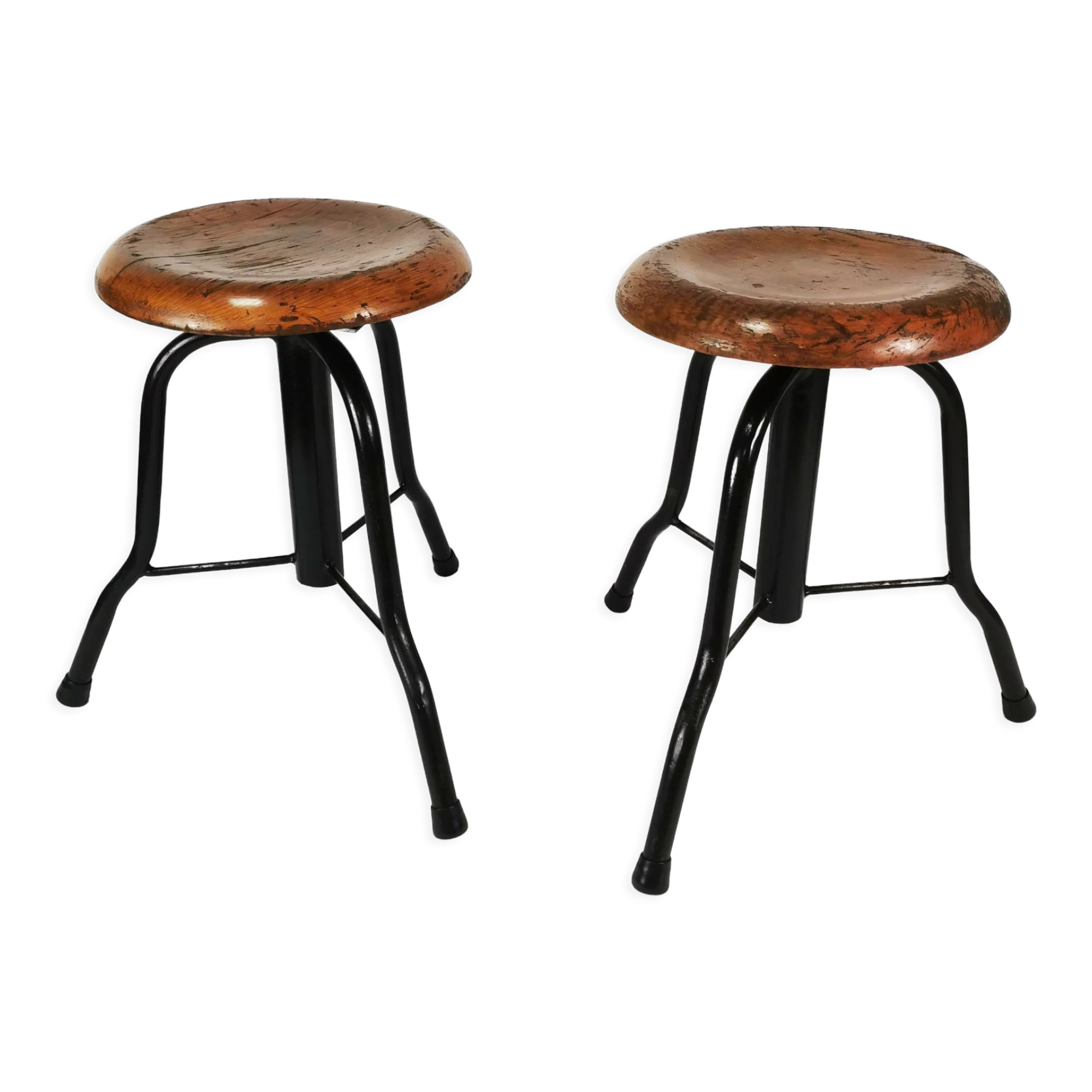 Pair of swivel stools, 1970s