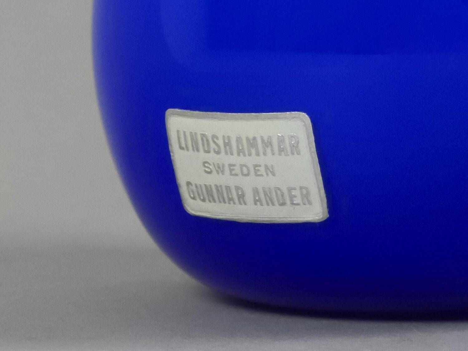 Vintage 1960s Swedish Sommerso Glass Vase By Lindshammar.