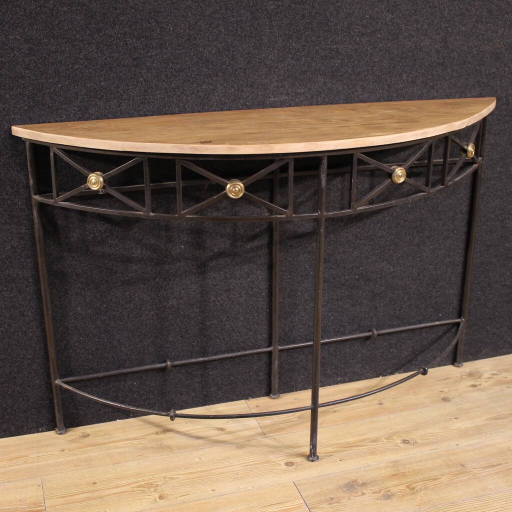20th century French half-moon console