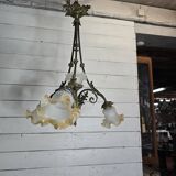 Ancien lustre en bronze 4 lumières