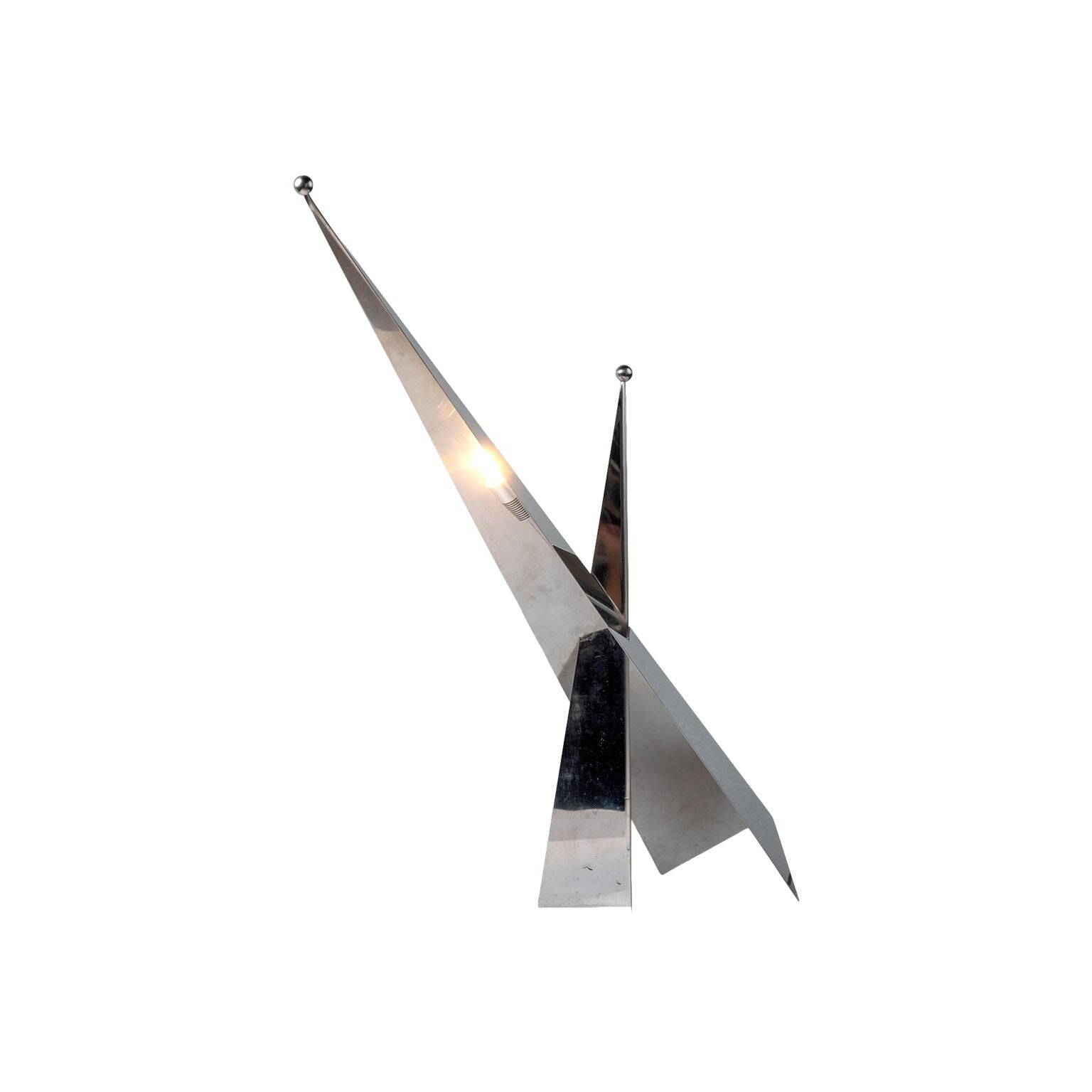 Chrome metal table lamp, Italy, c.1980