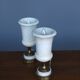 Lampes de table torchères en albâtre, années 1950, lot de 2