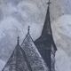 Alexandru Gogilea - "Acquaforte" Wooden Church - 20x20 cm