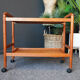Mid century danish vintage hostess serving drinks trolley in teak