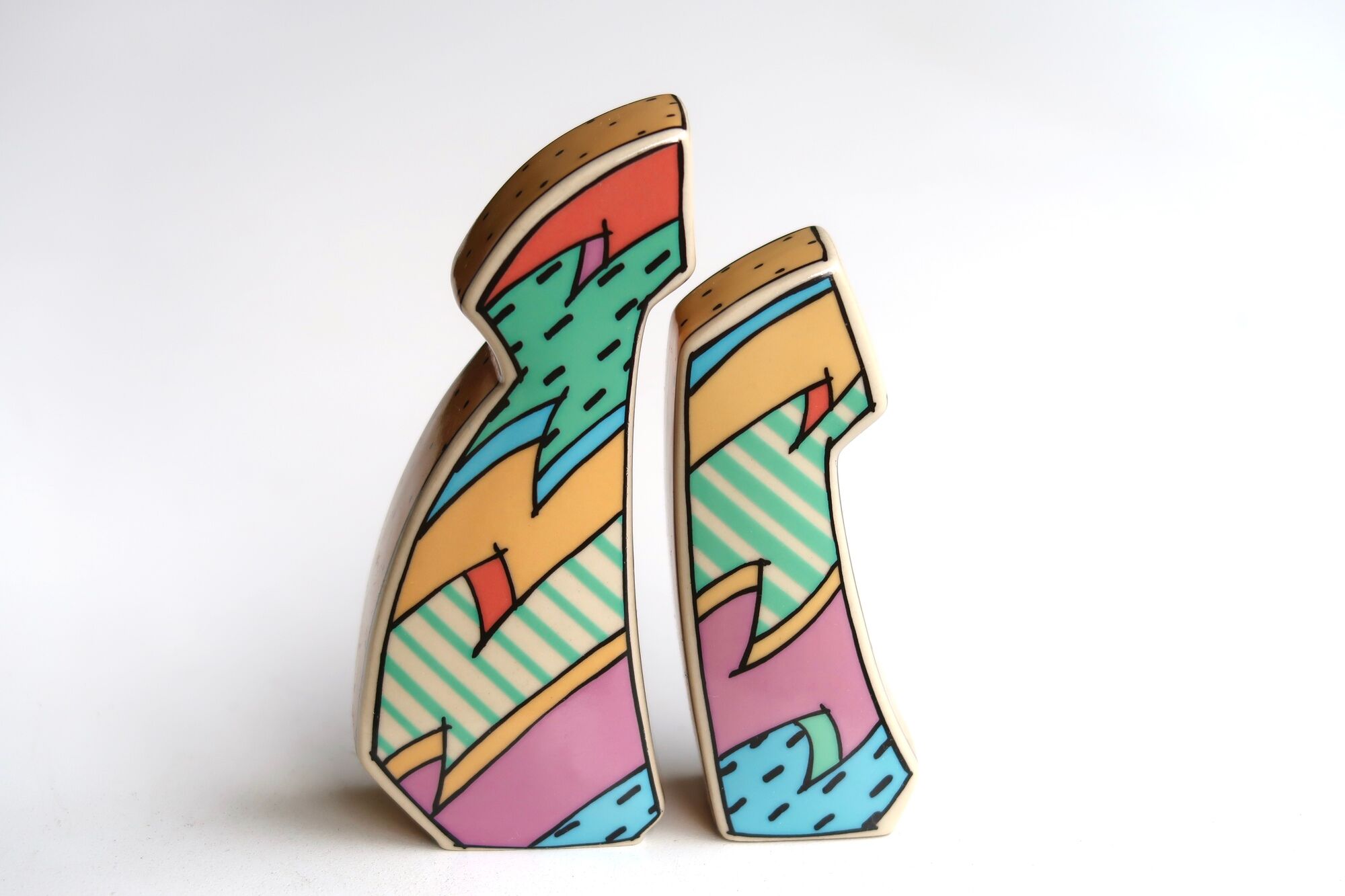 Dorothy Hafner's "flash" salt shakers for Rosenthal, 80s