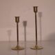 Scandinavian candlesticks pair brass 1960