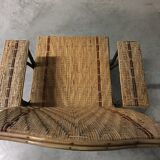 Lounge chair 60s rattan