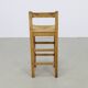 Tabourets de bar vintage en chêne et rotin, années 1970, lot de 4