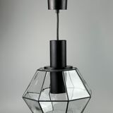 60s 70s hanging lamp ceiling lamp by Limburg Leuchten Germany glass metal