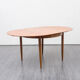 Round dining table, vintage, with extensions
