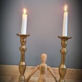 Duo of brass candlesticks 60