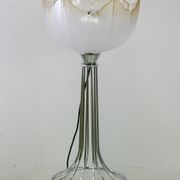 Lamp "space age". glass reflector, metal base. Circa 1970